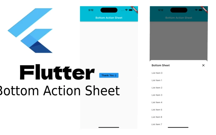 Flutter : Create Custom Rounded Bottom Action Sheet UI