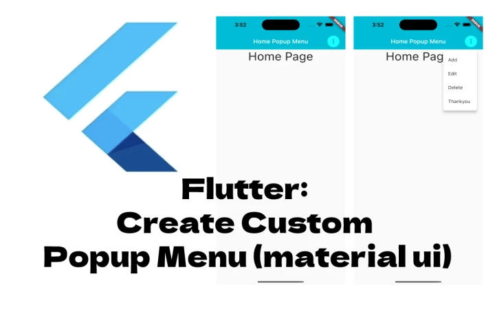 Flutter: Create Custom Popup Menu (material ui)