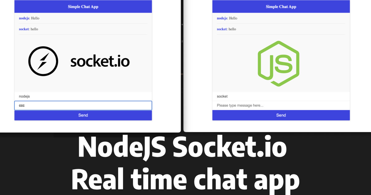 Realtime chat application using NodeJs and socket.io